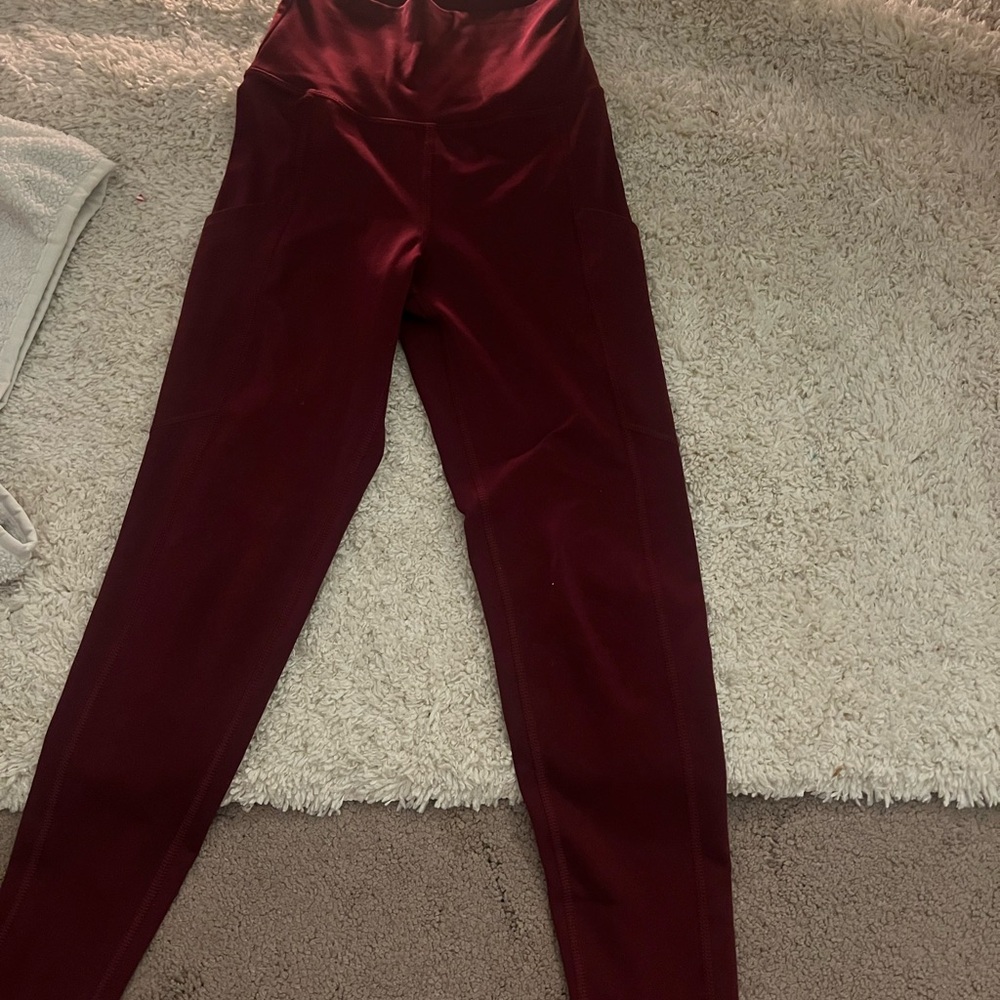 American Eagle Outfitters Burgundy Leggings